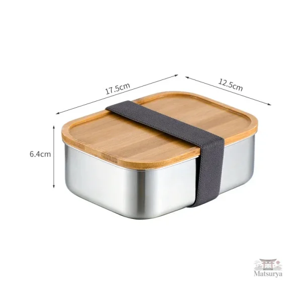Conteneur bento en acier, parfait pour les repas à emporter