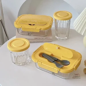 Boîte bento en verre pour des repas pratiques
