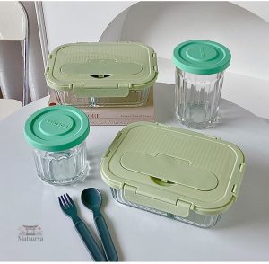 Lunch box bento en verre pour une alimentation saine