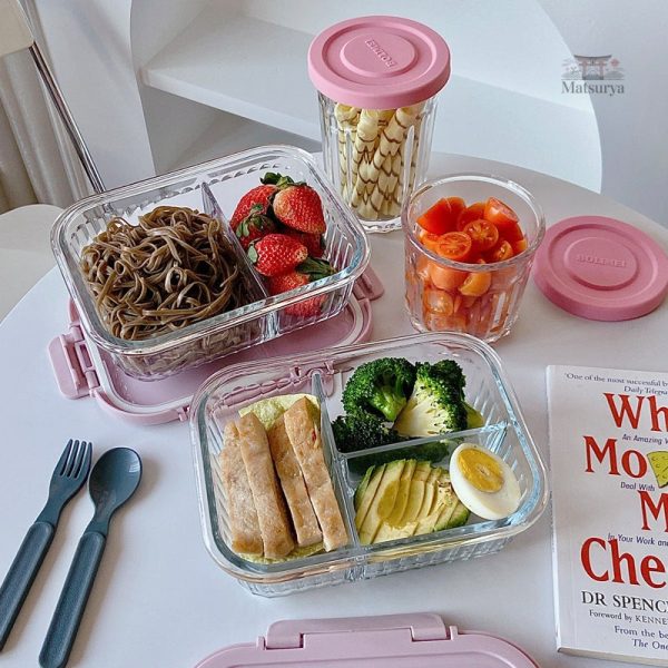 Lunch box en verre avec couvercle hermétique