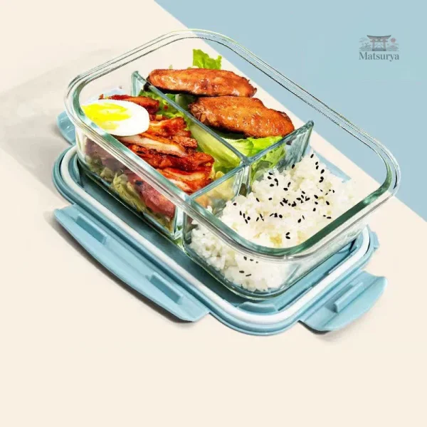 Bento en verre hermétique pour repas équilibrés