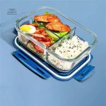 Boite à lunch en verre avec compartiments