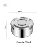 Boîte à déjeuner ronde, design bento en métal