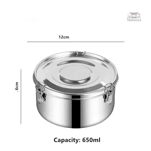 Contenant alimentaire en acier, style bento pratique