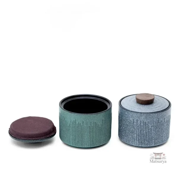 Boîte à thé artisanale en céramique raffinée