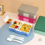 Boîte Bento 4 Compartiments en plastique durable