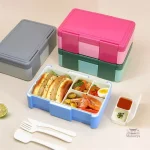 Boîte Bento pratique avec 4 sections pour repas variés