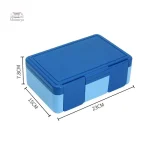 Boîte Bento colorée avec 4 espaces de rangement