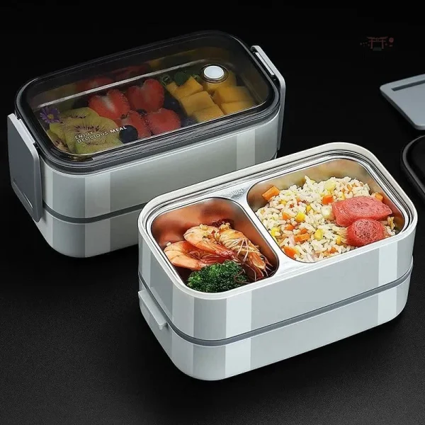Bento en acier inoxydable pour repas équilibrés