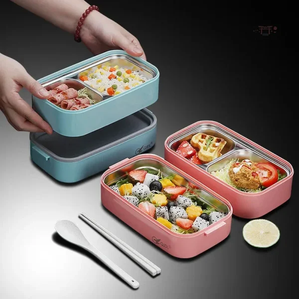 Boîte repas en inox, design moderne