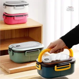 Boite bento avec couverts intégrés pour repas équilibrés