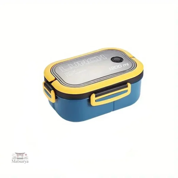 Lunch box colorée avec couverts pour repas à emporter