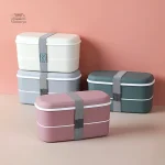 Boîte Bento à deux niveaux pour repas équilibrés
