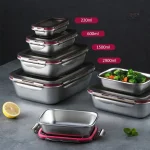 Boîte Bento Inox Étanche pour repas à emporter