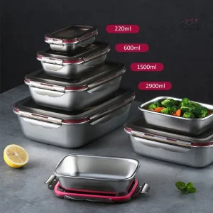 Boîte Bento Inox Étanche pour repas à emporter