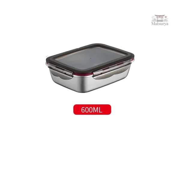 Bento en inox avec compartiments pour un repas équilibré