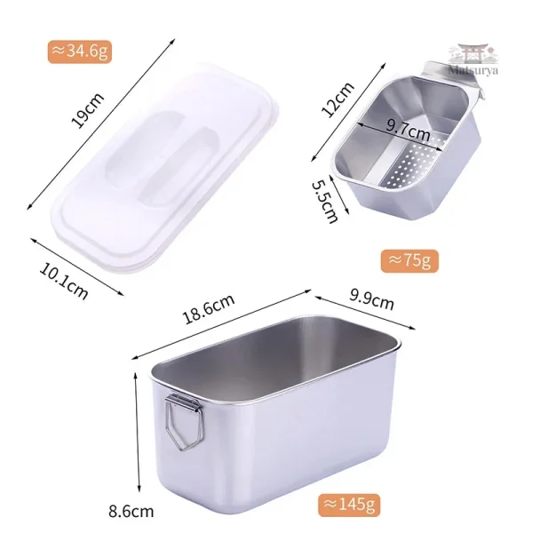 Récipient Bento spacieux pour repas variés