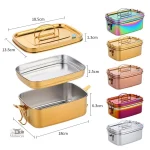Boîte alimentaire inox colorée pour enfants et adultes