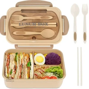 Boîte bento adaptée pour réchauffer au micro-ondes