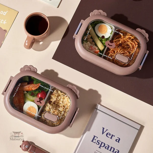 Boite Bento design coloré pour repas pratiques