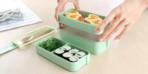 boite-bento-portable-1 Boîte Bento Portable en plastique pratique
