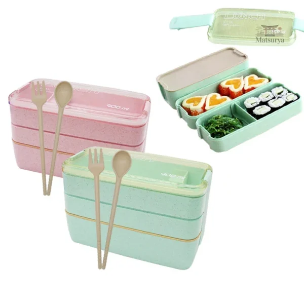 Boîte Bento ergonomique pour repas à emporter