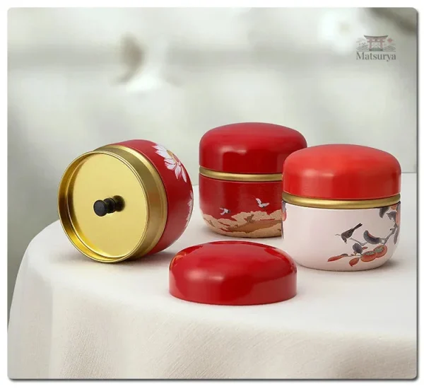 Accessoire de rangement thé japonais rond