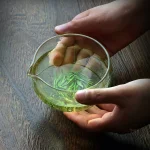 Bol à matcha élégant avec finition martelée