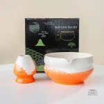 Bol à Matcha en céramique avec support fouet