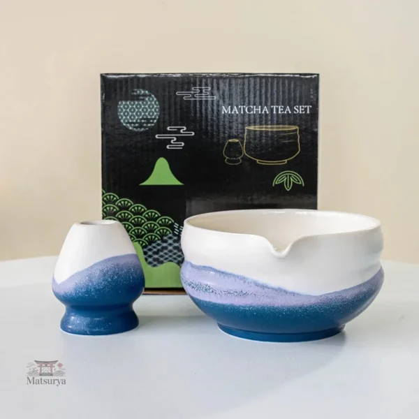 Accessoire art du thé : bol et support fouet