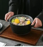 Bol Japonais à oreilles avec design traditionnel