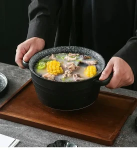 Bol Japonais à oreilles avec design traditionnel