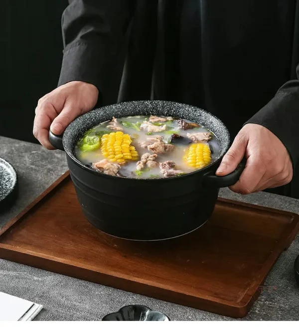 Bol Japonais à oreilles avec design traditionnel