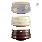 Bol japonais à fleurs, design artisanal unique