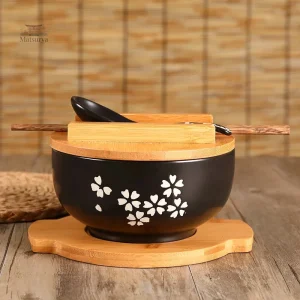 Bol japonais avec baguette pour repas authentiques
