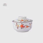 Bol japonais en céramique, couvercle assorti