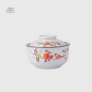 Bol japonais en céramique, couvercle assorti