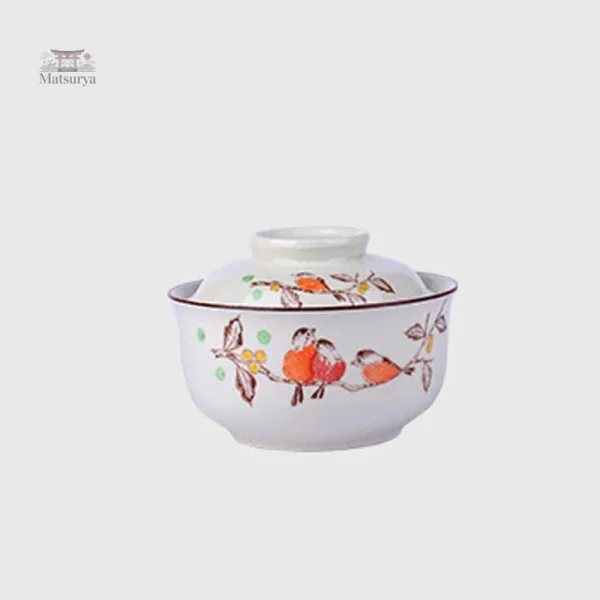 Bol japonais en céramique, couvercle assorti