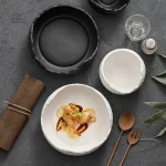 Bol contemporain en céramique pour service à table