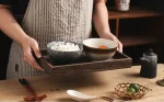Bol décoratif en Grès, idéal pour servir des plats asiatiques