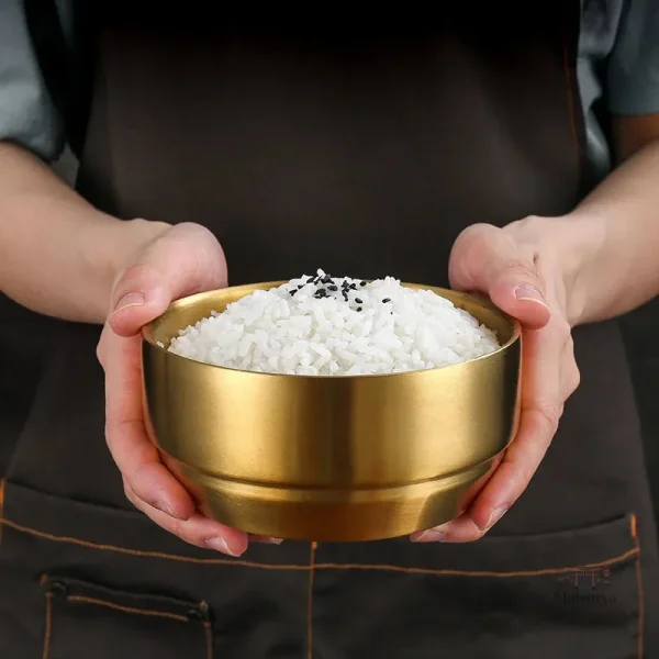Bol inox style japonais, idéal pour nouilles