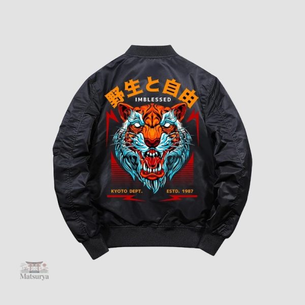 bomber-japonais-tete-de-tigre-1 Bomber Japonais Tête de Tigre en style Sukajan