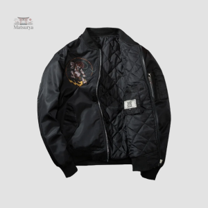 Bomber japonais avec broderies colorées