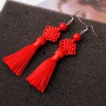 Boucle d'oreille tressée, inspiration japonaise