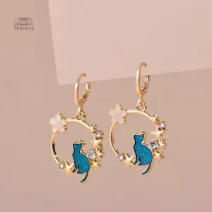 Boucle d'oreille japonaise femme élégante et originale