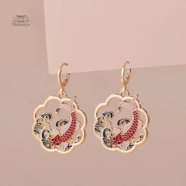 Accessoire mode japonaises, boucle d'oreille délicate