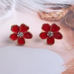 Boucle d'oreille sans piercing design floral