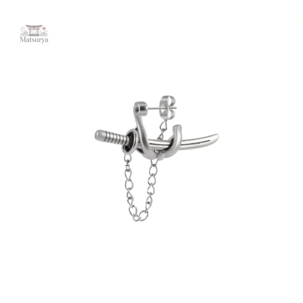 Design japonais pour boucle d'oreille masculine