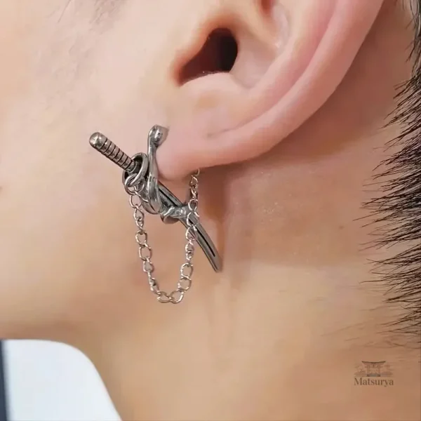 Boucle d'oreille culturelle pour homme