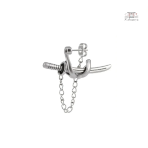 Boucle d'oreille homme style japonais